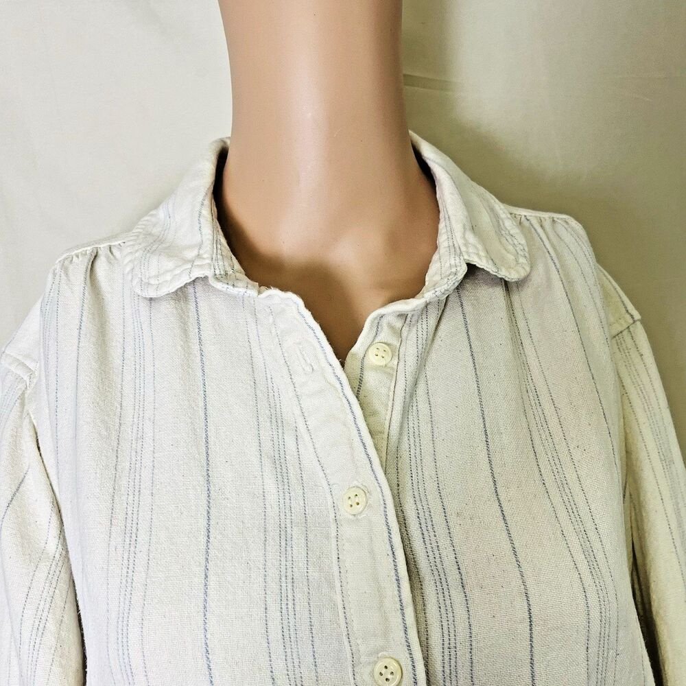 Wah Maker True West Outfitters Women’s L White Western Work Shirt Long Sleeve US